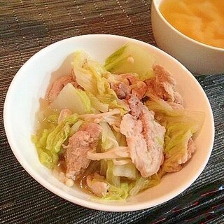 白菜と豚肉の和風蒸し